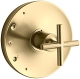 KOHLER K-T14423-3-BGD Purist Rite-Temp Valve Trim with Cross Handle, Valve Not Included, Vibrant Mod