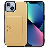 LOOF SKIN SLIM-SLOT レザー カード収納 スマホケース for iPhone 14 用 ケース カバー 背面 ストラップホール カードポケット シンプル 耐衝撃 薄型 軽量 leather [ゴールド]