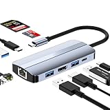 USB-C ハブ 9-in-1 有線LANアダプター ドッキングステーション 4K HDMIポート DPポート Type-C タイブC 変換 SDカードリーダー イーサネットアダプタ PD87W充電 5Gbps高速転送 マルチ変換アダプター MacBook Pro/Airなどに対応