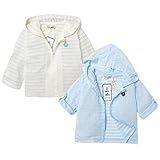(サックス/95cm) ベビー服 男の子 アウター パーカージャケット 長袖 フルジップ 天竺素材 オパール加工 ボーダー柄 ヨット刺繍 袖ロールアップ 男児 ベビー