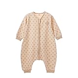 GZ HOUSE　柔らかい　オーガニックコットン　春夏用　赤ちゃん用スリーパー　着る布団　寝袋　パジャマ　出産祝い　通気　丸洗い　冷房　プレゼント　ファナスー開閉式　寝冷え防止 (100CM, ブラウ