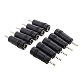 Fenteer 10個　DC　電源　アダプター　2.5x0.7mmオスプラグ→5.5x2.1mmメスジャック