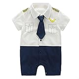 エルフ ベビー(Fairy Baby)ベビー洋服フォーマル半袖 セレモニーロンパース 結婚式服 男の子80cm キャプテン柄