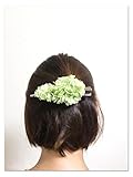【プリザーブドフラワー／ヘアアクセサリーシリーズ／本当の紫陽花の髪飾り】ときめきを抑えて、ちょっとクールに。淡いミントグリーンの髪飾り【 ラッピング付き】