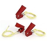 uxcell 溶接ガンスイッチ 　プラスチック製　 金属　レッド　CO2 　２端子　3個入り