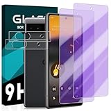 cronincards 【 ブルーライトカット 】 対応 Google Pixel 6a フィルム ＋ レンズ保護フィルム（2+2枚入）【 国産旭硝子素材 ブルーライトカット 93% 】 Pixel6a ガラスフイルム グーグルピクセル6a 保護フィルム 【 3D Touch対応 目の疲れ軽減 目に優しい ブルーライトカット 硬度9H 防指紋 衝撃吸収 高透過率 飛散防止 貼り付け簡単 気泡なし極薄 】