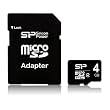 シリコンパワー microSDHCカード 4GB class4 アダプタ付 永久保証 ブラック SP004GBSTH004V10SP