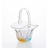 花器 津軽びいどろ工房 手付花入籠(薫風) F-71165