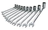 SK 86142 SuperKrome 10 Piece 12 Point 10-Millimeter to 19-Millimeter Flex Combination Wrench Set [並行