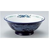 せともの本舗 中華単品 ルリ白竜反高台7.0丼 [21.6 x 8.5cm] 中華料理 ラーメン チャーハン 飲食店 業務用