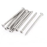 uxcell　皿頭　タッピングネジ 4.2mmx65mm ステンレス鋼 セルフタッピング 10個入り