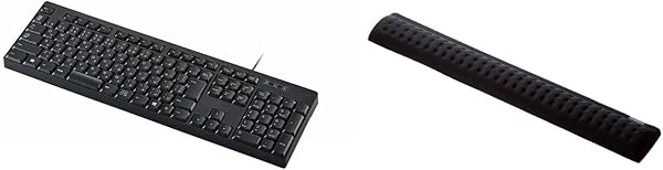 Elecom TK-FFCM01BK Keyboard Wired Membrane Black Wrist Rest Set - 1