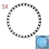 ILS - 5 pieces 40-bit WS2812B 5050 RGB LED Built-in Full Color Drive LED Lights Circular Development
