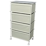 AZUMAYA 4段チェスト ポルカ ベージュ色 LFS-264BE