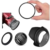 UV フィルター & レンズフードキャップアダプターリング、ニコン用 For Coolpix B700 B600 P610 P600 P530 P520 P510 カメラ用(P510)