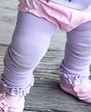 ラッフルバッツ フリル付きコットンレギンス ラベンダー スパッツ タイツ 6-12M