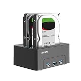 MAIWO デュアルベイハードドライブドッキングステーション オフラインクローン付き 2.5 3.5インチ SATA HDD SSD用 3X USB 3.0ハブ拡張 48TB容量 外付けハードドライブデュプリケーター クローナーコピー機