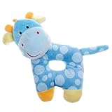 giftshop101 5 "キュートキリンソフトPlush Baby Rattle Baby Toy – ベビーブルー