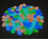 CCTZ夜光石 水槽の飾り石 蓄光石 カラー混合色 （100個）