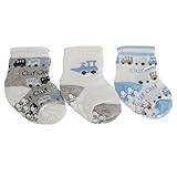 (ナーサリー・タイム) Nursery Time 赤ちゃん・ベビー用 靴下セット (3足組) ソックス 男の子 (0-3ヶ月(16EU)) (ホワイト/ブルー/グレー)
