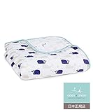 aden + anais (エイデンアンドアネイ) 【日本正規品】 モスリンコットン クラシック・ドリーム・ブランケット high seas - whales + anchors dream blan
