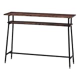 不二貿易 カウンターテーブル 幅120cm ブラウン ヴィンテージ風 ナビア 14657