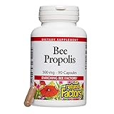 海外直送品Bee Propolis, 500 mg, Extract 90 Caps by Natural Factors