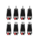 RCA スピーカー 変換 RCA端子 オス メス プラグ 8個セット EIGHTNOO RCAスピーカー 変換 バネも式 無はんだ付け式 コネクタアダプタ