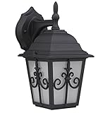 Chloe Lighting CH4891-BLK-OSD1 11.25-Inch Tall Transitional 1-Light Black Outdoor Wall Sconce [並行輸入品