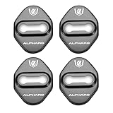 LEXLEYS アルファード 30系 車種専用設計 ドアロックストライカーカバー ドアロックカバー ステンレスカバー 錆防止金属 装着簡単 専属ロゴ アクセサリー カスタムパーツ 4個セット（ブラック）