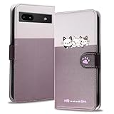 Reddylin 対応 Google Pixel 6A ケース 手帳型 グーグルピクセル6A ケース 手帳型 かわいい猫 Pixel6A 携帯ケース Googleピクセル6A 携帯ケース カード収納 スタンド機能 Pixel6Aケース 6.1インチ 手触りが良い ピクセル6Aケース 耐衝撃 ピクセル 6A 携帯カバー ピクセル6A カバー-ライトコーヒーカラー