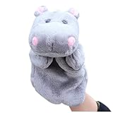 DRASAWEE(JP)ハンド　パペット　動物　おもちゃ　カバ　かわいい　人形劇　小道具　幼稚園　保育園　学校 知育 玩具 教育　グレー