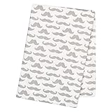 Trend Lab Mustaches Deluxe Flannel Swaddle Blanket by Trend Lab [並行輸入品]