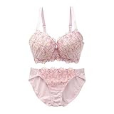 モンシェルピジョン Mon cher pigeon リリウムフローラ ブラジャー ショーツ セット GHI 大きいサイズ(PI-ピンク、G65-M)