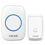 ＨＤＹＫＳＭＺ 【受信機の台数が選べる 1台～2台】 ワイヤレスチャイム インターホン チャイム ベル ピンポン ドアホン ドアベル ピンポン インターフォン (ホワイト受信機１台) [並行輸入品]