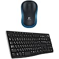 【ロジクール ワイヤレスセット】ワイヤレス光学式マウス ブルー M185BL + ワイヤレスキーボード K270
