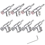 nanomaru バナナプラグ コネクタ 端子 L字 オーディオ ジャック スピーカー ねじ込み式 固定 スピーカー 音質改善 プラグ抜け防止 4mm 赤4 黒4 ロジウムメッキ 8個セット