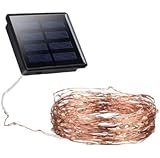 Oria LED Solar Powered String Light, 150 LEDs 50ft Outdoor String Lights, Waterproof Lights Christma