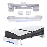 ps5 pro用/新型 ps5 Slim用 横置きスタンド Tomistan 【新登場】 4つUSB拡張ハブ付 地震対策 放熱改善 新型PS5 用水平スタンド 転倒防止 傷付き防止 簡単に取り付けます 本体をもっと安心に収納新型 PS5の通常版とデジタル版両対応 (USBポートなし-透明)