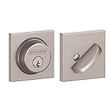 Schlage B60N COL 626 Single Cylinder Deadbolt with Collins Trim, Satin Chrome by Schlage Lock Compan