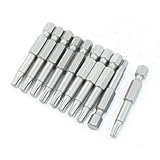 uxcell ハードウエアパートマグネチック 4x50mm タイプT25 Torx スクリュードライバービット 10 Pcs