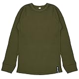 アスナロ（トップス 長袖tシャツ） 長袖Tシャツ ジュニア 男の子 子供 ワッフル地 トップス シンプル140 カーキ