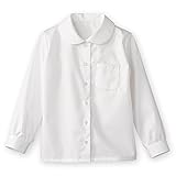 (ニッセン) nissen キッズ ジュニア ノーアイロン 綿１００％ 長袖 丸衿 スクールブラウス 白 身長 165cm