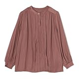 [アオキ] 長袖 ブラウス タックデザイン イージーケア 選べるデザイン 洗える 通勤 オフィス レディース 茶(LE24-015A) L