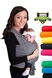 LIFETIME GUARANTEE - CuddleBug Baby Wrap Carrier - Grey Baby Wrap - Free Shipping - ALL NATURAL BABY