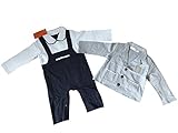 キッズ・ベビー服　男の子　フォーマルジャケット カバーオール2点上下洋服セットタキシード風　結婚式　祝い　念撮影 入園式用80/90/95