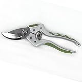 Worth Garden 8 Inches Deluxe Bypass Pruner, Stainless Jap SK5 Steel Blade Trimmer, Cast Alu Pruning 