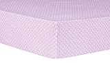 Trend Lab Orchid Bloom Dot Fitted Crib Sheet, Purple
