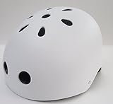 軽量 シンプルスポーツ ヘルメット　子供や大人まで選べる　サイズ カラー　自転車　スケートボード　キックボード ローラースケート　ウォータースポーツ (マットホワイト, M)