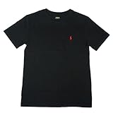 (ポロ ラルフローレン) POLO Ralph Lauren キッズ Tシャツ 半袖 子供服 刺繍 ポニー PONY ブラック×レッド 7 [並行輸入品]